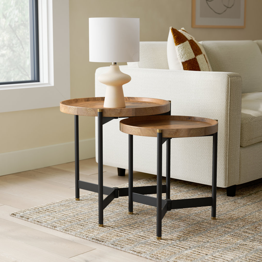 Milda Tray Top 3 Legs Nesting Tables